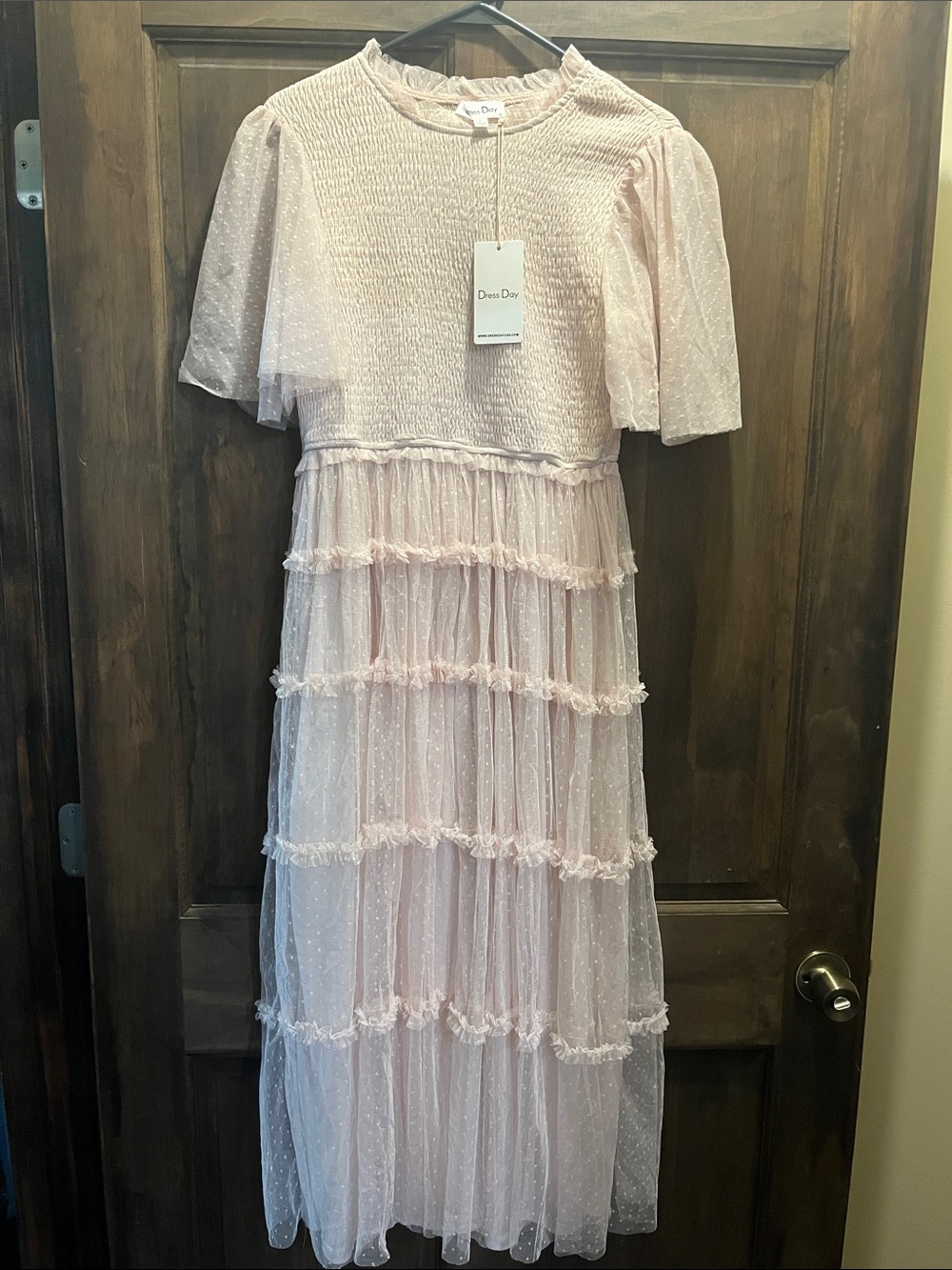 Dresses Day Pink Maxi Tiered Ruffle Dress